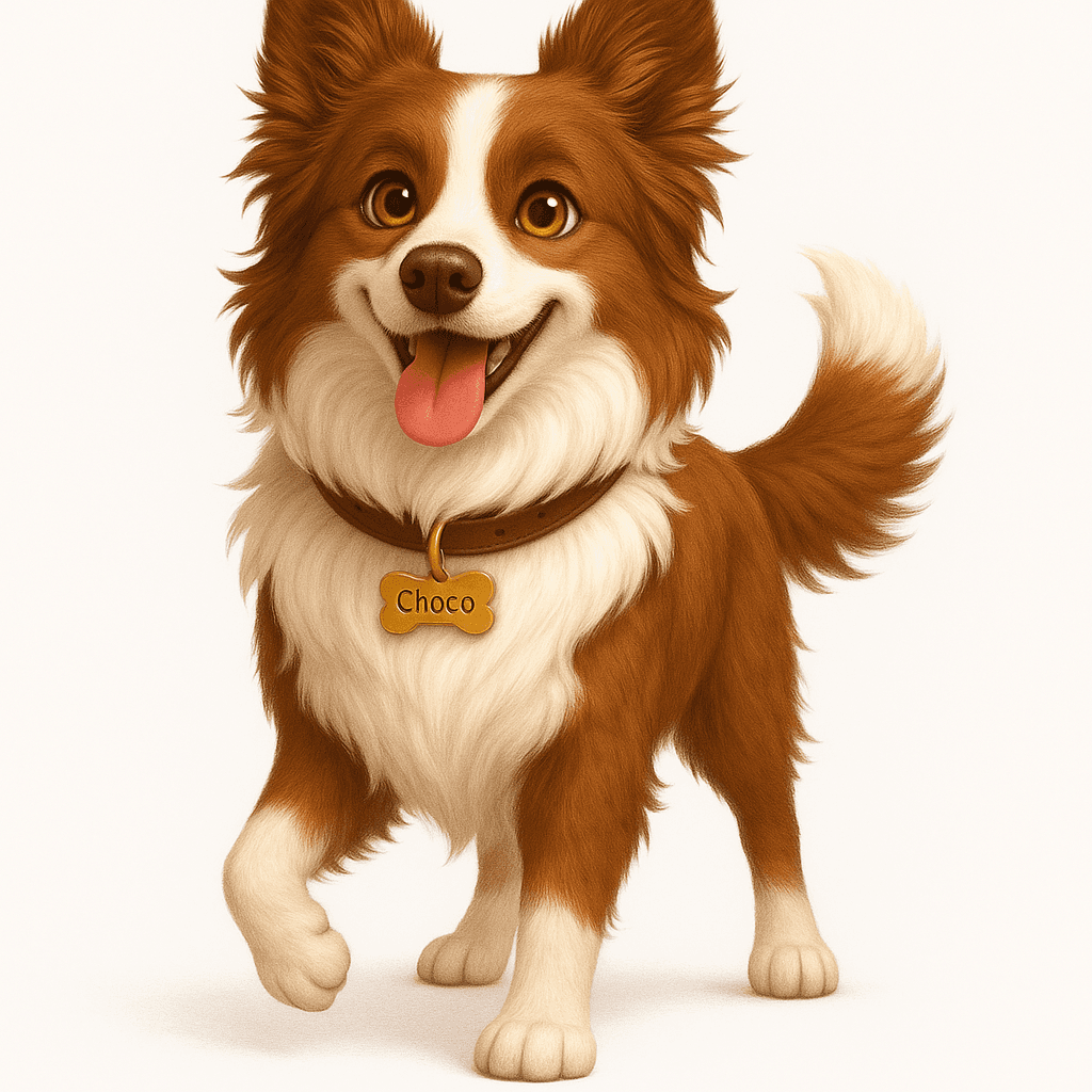 초코가 스튜디오의 시각 톤을 보여주는 인사 포즈